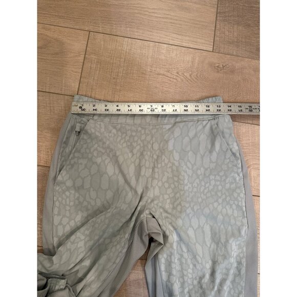 Athleta Womens Jogger Pants Size 6 Light Green Animal Print Stretch Waistband - Picture 4 of 9